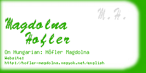 magdolna hofler business card